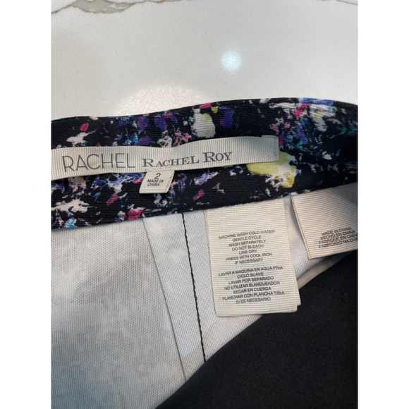 Rachel Roy Skort Pleated Size 2, Multicolor Festival Neon Abstract Lined - Picture 5 of 10